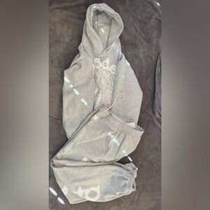 Gray Hoodie and Sweatpants Set